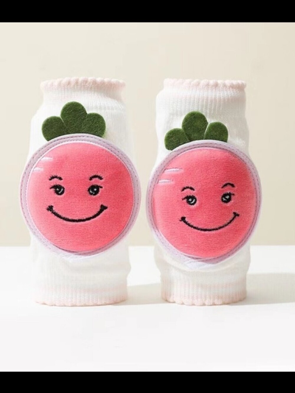 Kids Pink Fruit Smile Knee Protectors Set